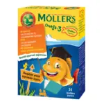 Mollers Omega-3 Ζελεδάκια Ψαράκια με Γεύση Πορτοκάλι / Λεμόνι 36 τμχ