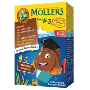 Moller’s Οmega 3 Ζελεδάκια με γεύση Cola, 36gummies